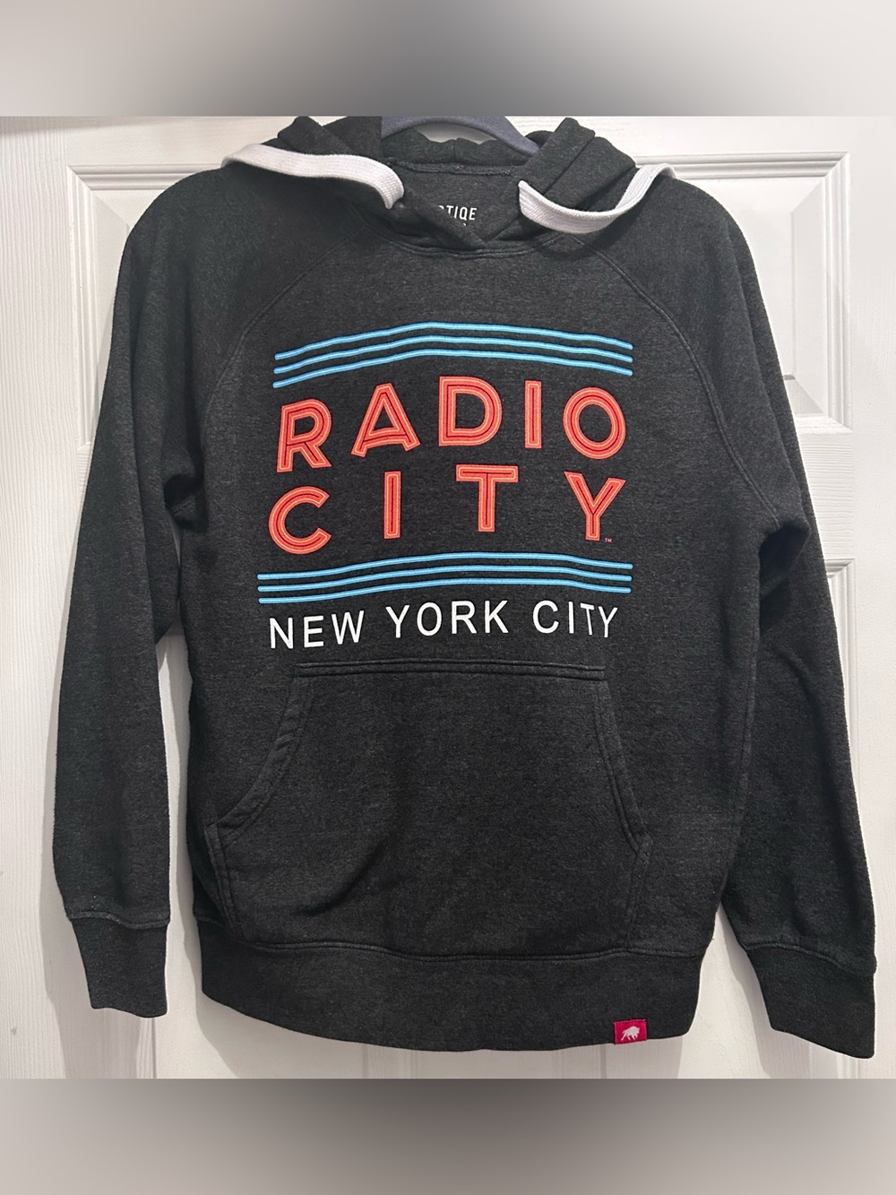 Radio City New York City Charcoal Hooded Sweater